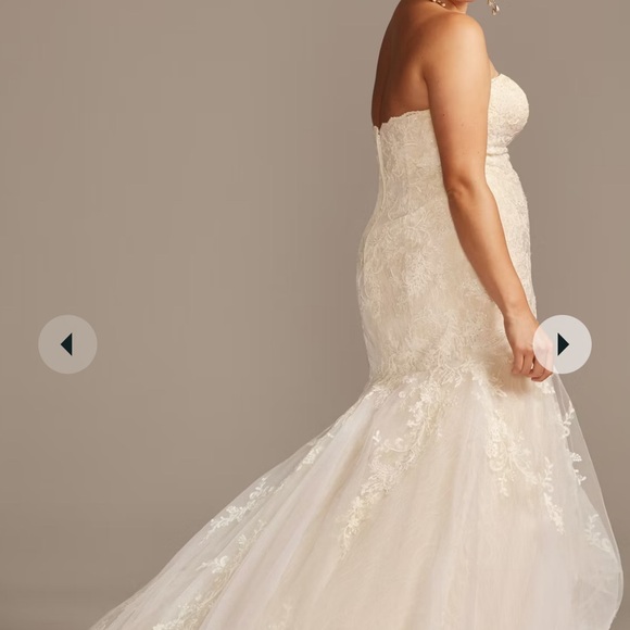 2021 David’s Bridal Plus Size Mermaid Wedding Dress STYLE# AI13030441 - Picture 7 of 8